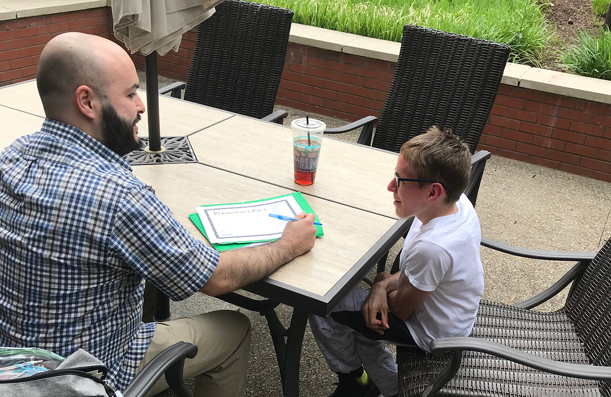 Justin Ryan with LifeSet participant Justin